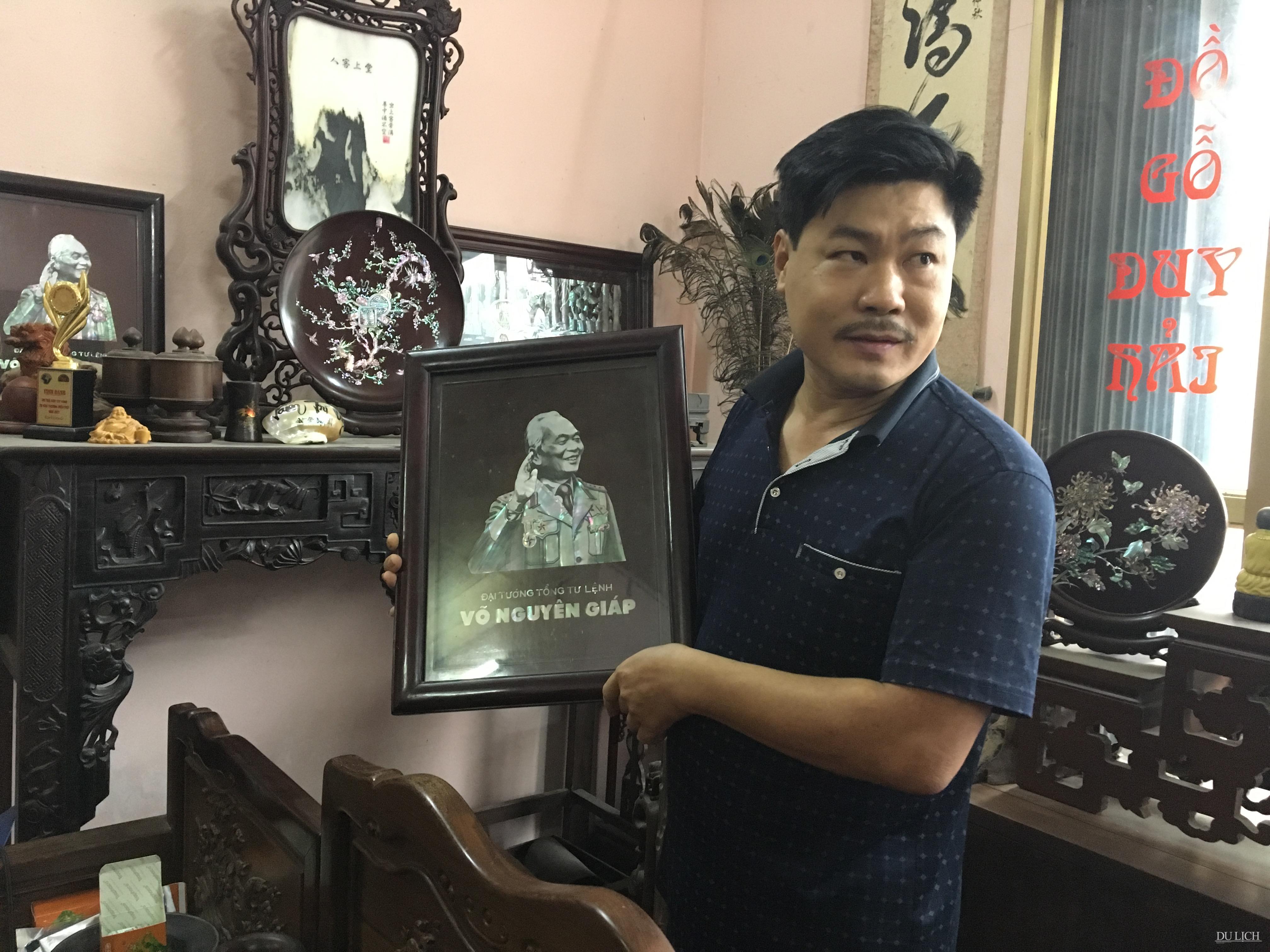 Nghệ nhân Nguyễn Đình Hải - Làng nghề khảm trai thôn Chuôn Ngọ